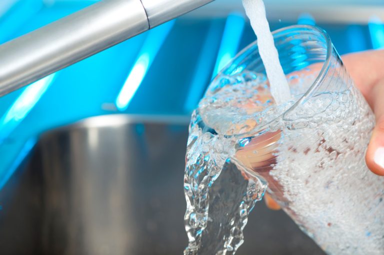 Getting water on the faucet